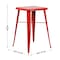 Flash Furniture Square 27-3/4" W, 40" H, Red CH-31330-RED-GG - alternate 5